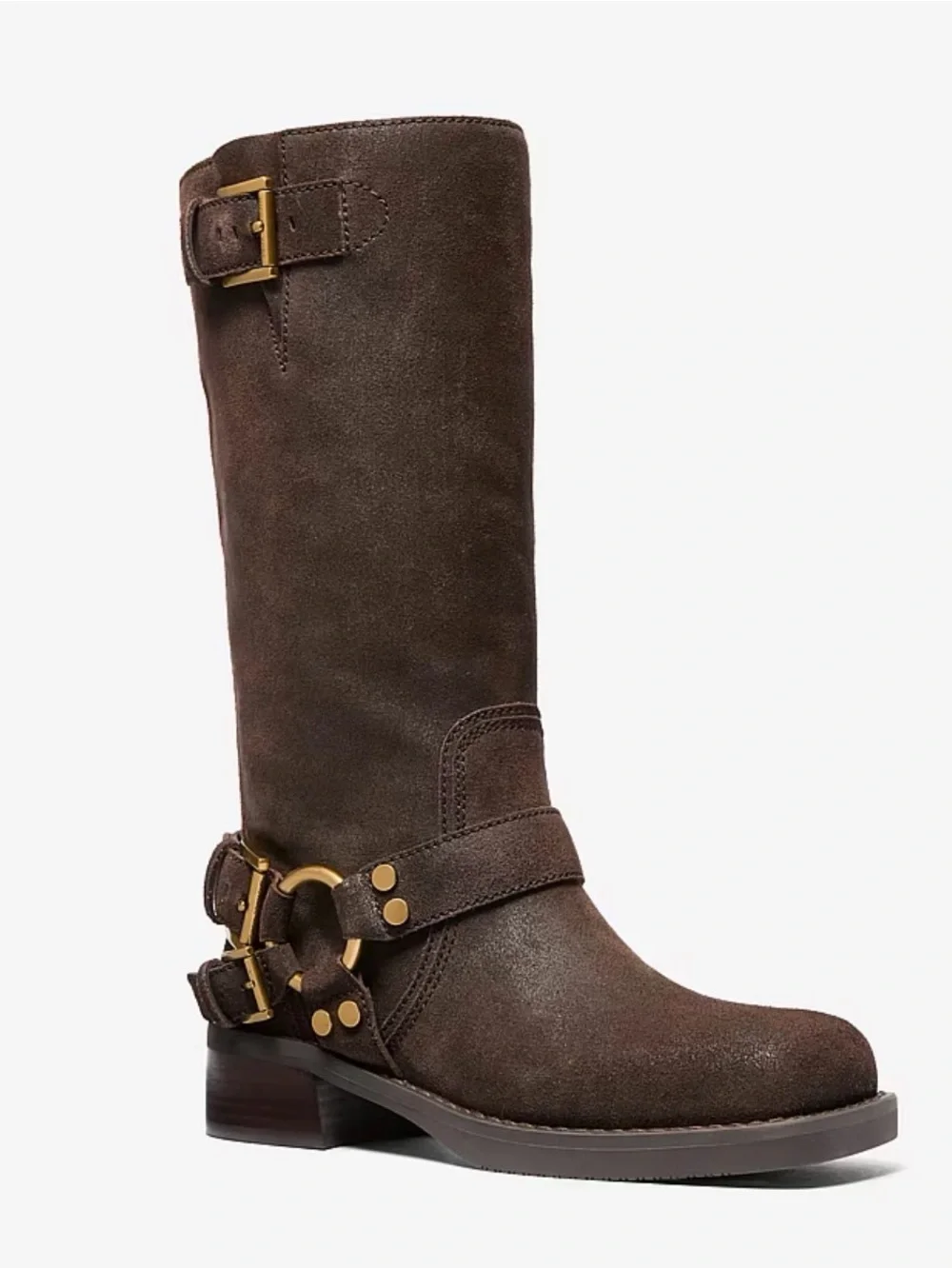 Michael Kors Crosby Suede Moto Boot - Picture 1 of 6